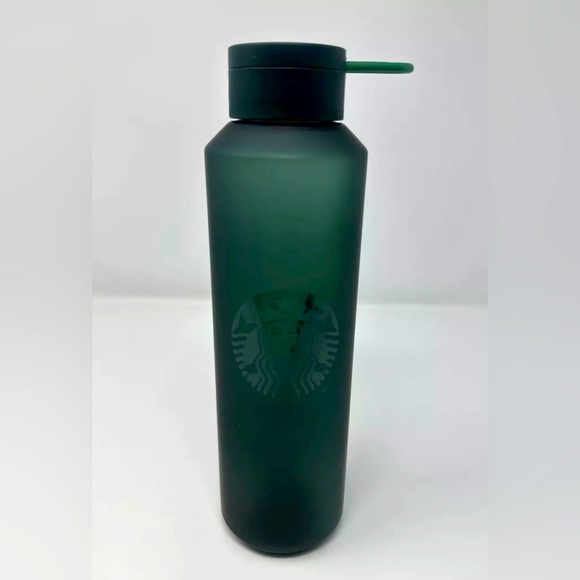 Starbucks Matte Green Plastic Water Bottle Tumbler Cup Venti 24oz NWT 2022 To Go - Picture 3 of 14